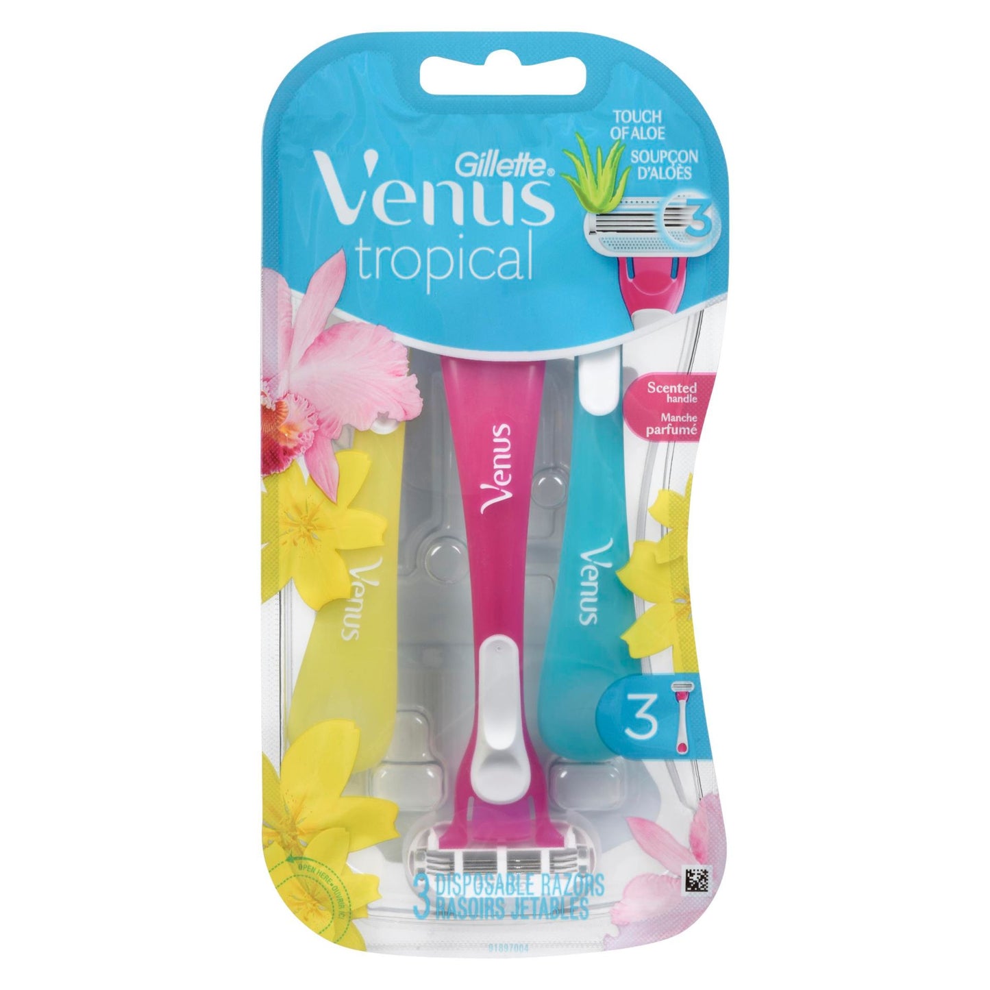 Gillette Venus Tropical Disposable Razor Multicolour 3 PCS