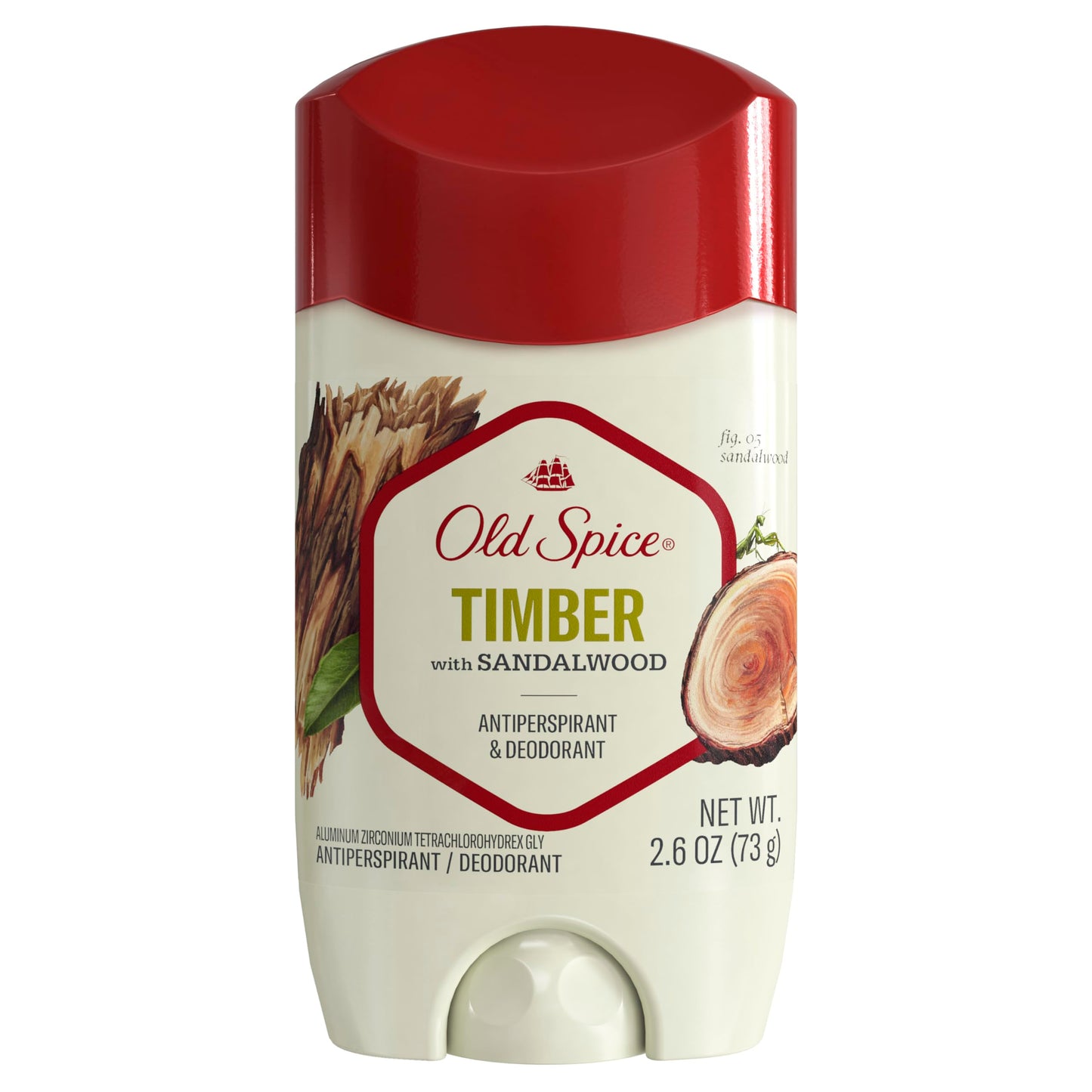 Old Spice Antiperspirant Deodorant for Men Timber Scent with Sandalwood 2.6 oz