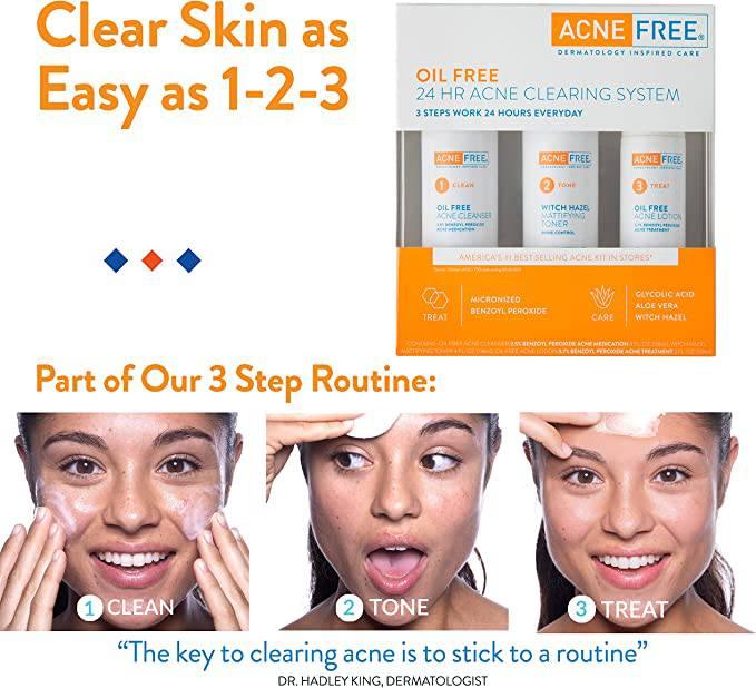 Acne  Free Oil Free Acne Cleanser 8oz - African Beauty Online