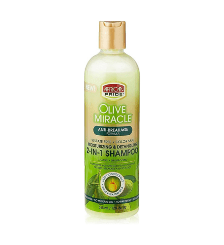 African-Pride-Olive-Miracle-Anti-Breakage-Formula-2-In-1-Shampoo-Conditioner-12-Oz-355Ml - African Beauty Online