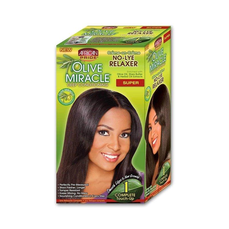 African-Pride-Olive-Miracle-Deep-Conditioning-No-Lye-Relaxer-Kit-Super-1-Touch-Up - African Beauty Online