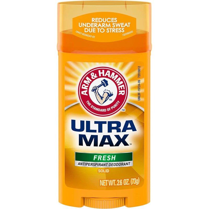 Arm & Hammer Ultra Max Deodorant- Fresh- Solid Wide Stick - 2.6Oz - USA Beauty Imports Online