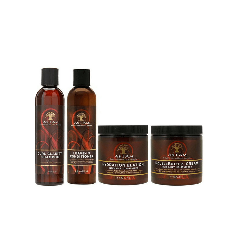 As-I-Am-Curl-Clarity-Shampoo-Leave-In-Conditioner-Hydration-Elation-Conditioner-Doublebutter-Cream-Set - African Beauty Online