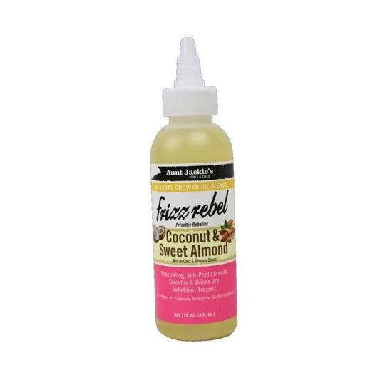 Aunt-Jackies-Natural-Growth-Oil-Frizz-Rebel-Enriched-With-Coconut-Sweet-Almond-Extracts-4Oz-118Ml - African Beauty Online