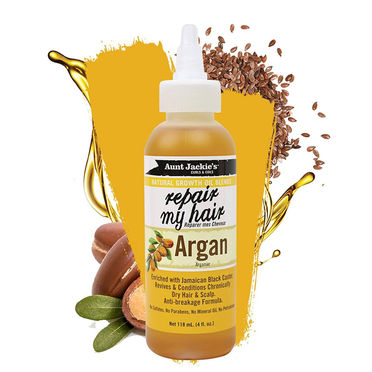 Aunt-Jackies-Natural-Growth-Oil-Repair-My-Hair-Enriched-With-Argan-Extracts-4Oz-118Ml-1 - African Beauty Online