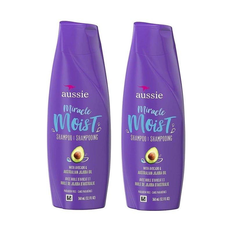 Aussie-Miracle-Moist-Shampoo-12-1-Ounce-With-Avocado-Jojoba-Oil-360Ml-2-Pack - African Beauty Online