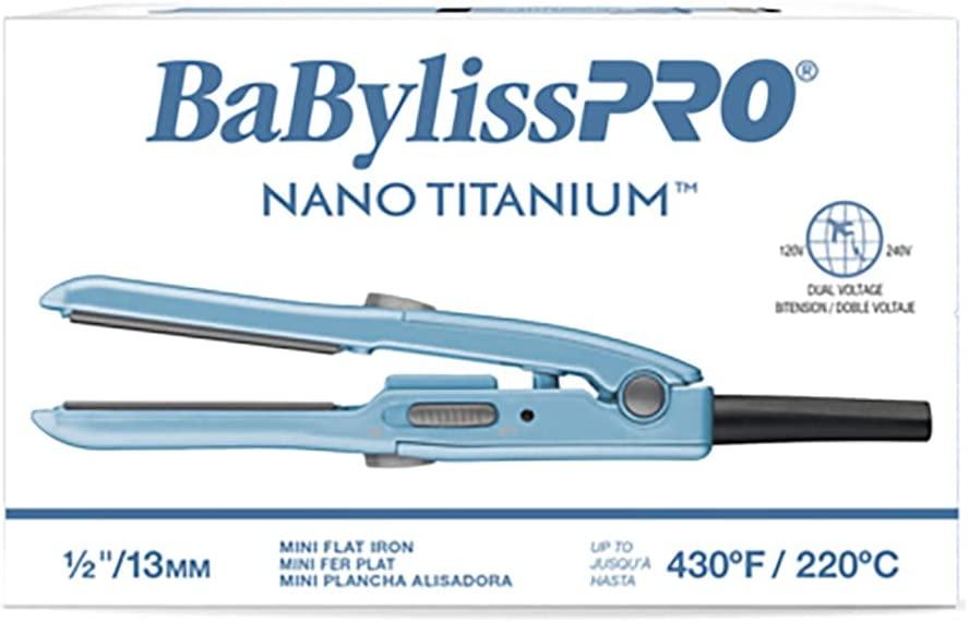 Babybliss pro nano titanium 1/2" /13mm mini flat iron - African Beauty Online