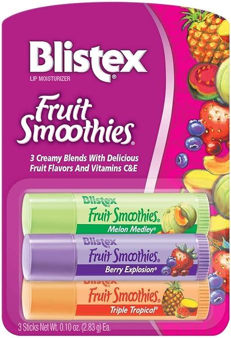 Blistex Fruit Smoothies Lip Moisturizers 3 Sticks 0.10 oz each - USA Beauty Imports Online