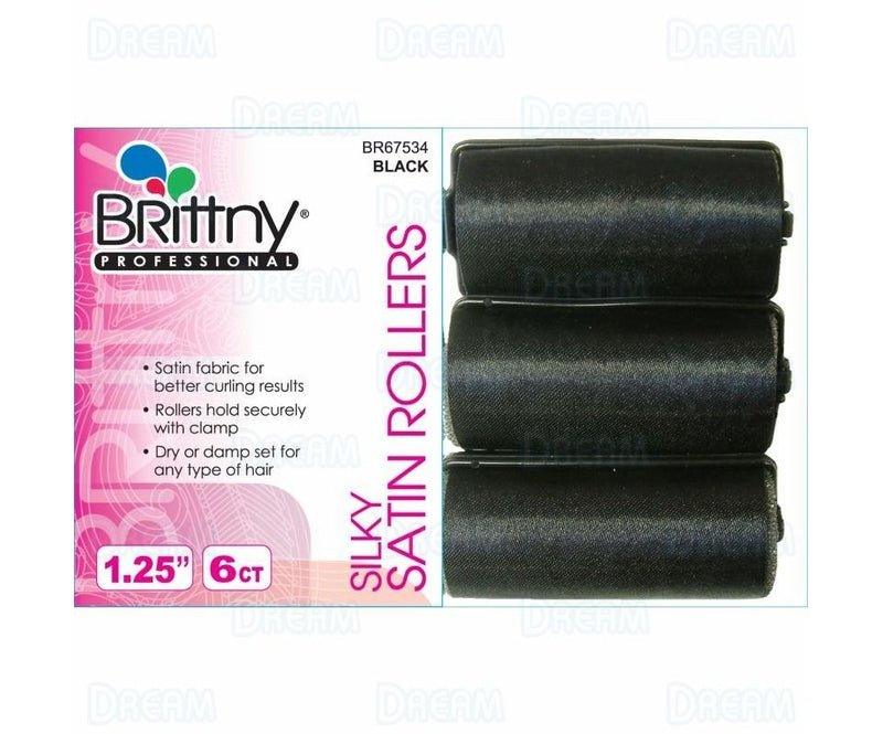 Brittny-Professional-1-25-Silky-Satin-Rollers-Black-6-Count - African Beauty Online