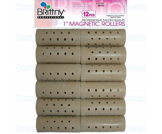 Brittny-Professional-1-Magnetic-Rollers-Beige-12Pcs - African Beauty Online