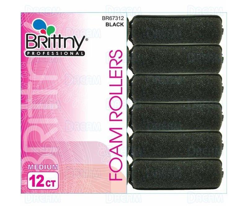 Brittny-Professional-Foam-Rollers-Black-Medium-12-Count - African Beauty Online