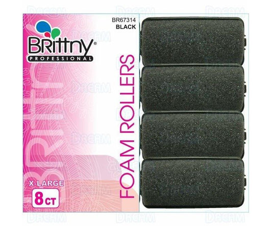 Brittny-Professional-Foam-Rollers-Black-X-Large-8-Count - African Beauty Online