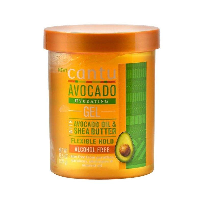 Cantu Avocado Oil And Shea Butter, Alcohol-Free, No Parabens, Flexible Hold Gel 18.5 Ounce Jar - African Beauty Online