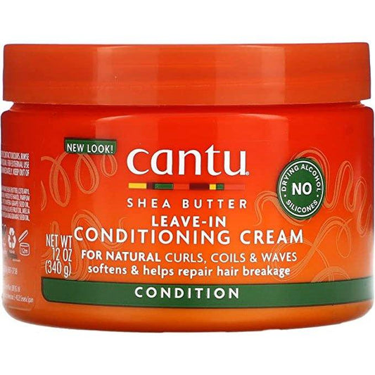 Cantu Shea Butter for Natural Hair Leave-In Conditioning Cream, 12oz (340g) - African Beauty Online