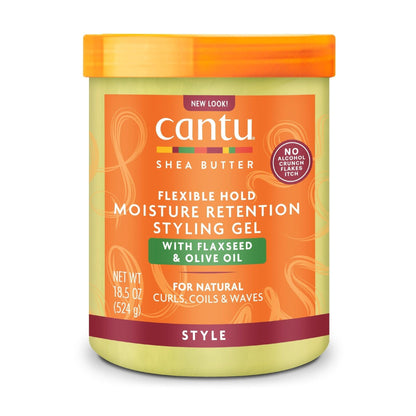 Cantu Shea Butter Moisture Retention Styling Gel With Flaxseed And Olive Oil, 18.5oz (524g) - African Beauty Online