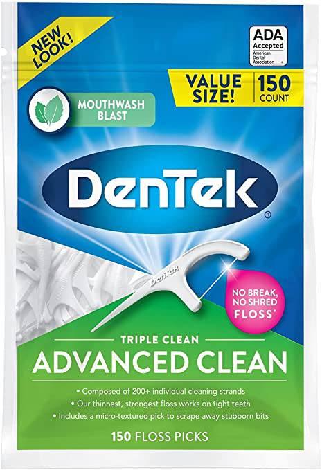 Dentek Mouthwash Blast Triple Clean Floss 150ct - African Beauty Online