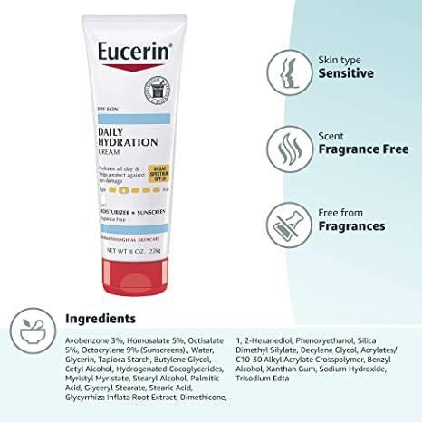 Eucerin Dry Skin Daily Hydration Cream 8oz - African Beauty Online