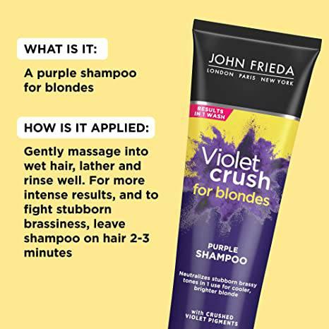 John Frieda Violet Crush Purple Shampoo 8.3oz - African Beauty Online