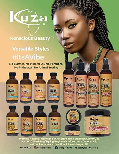 KUZA JAM BLK CASTOR COCONUT OIL SHAMPOO 8OZ - African Beauty Online