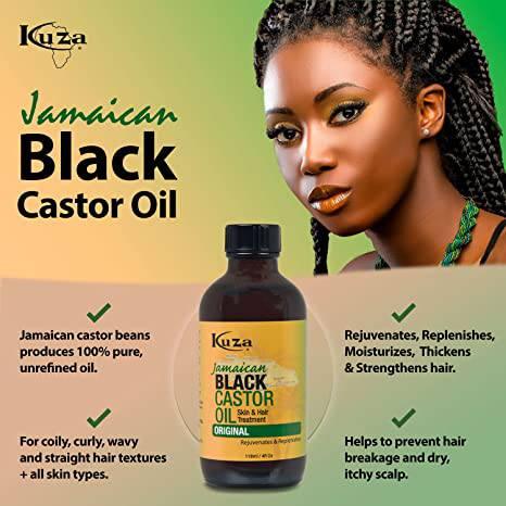 KUZA ORIGINAL JAMAICAN BLACK CASTOR OIL 4OZ - African Beauty Online