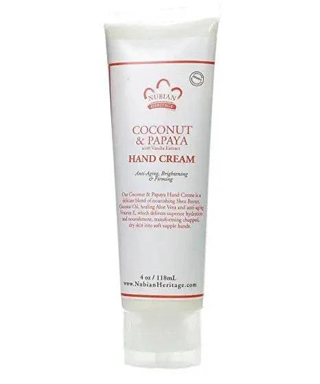 NUBIAN COCONUT & PAPAYA HAND CREAM 4OZ - African Beauty Online