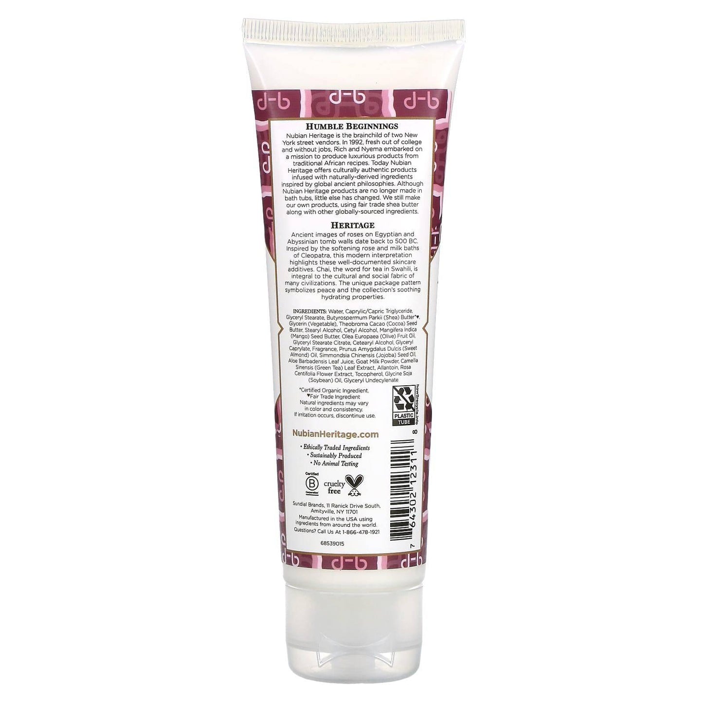 NUBIAN GOAT'S MILK & CHAI HAND CREAM 4OZ - African Beauty Online