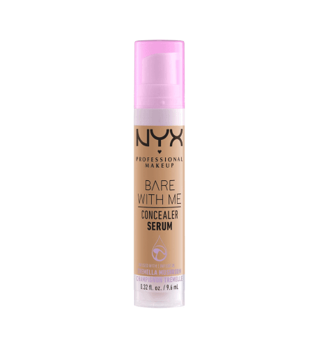 NYX PROFESSIONAL MAKEUP Bare With Me Concealer Serum, Up To 24Hr Hydration - Medium - USA Beauty Imports Online