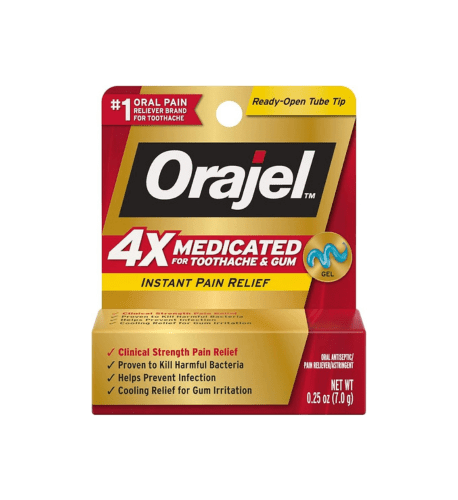 Orajel 4X for Toothache & Gum Pain Severe Gel Tube .25oz - USA Beauty Imports Online