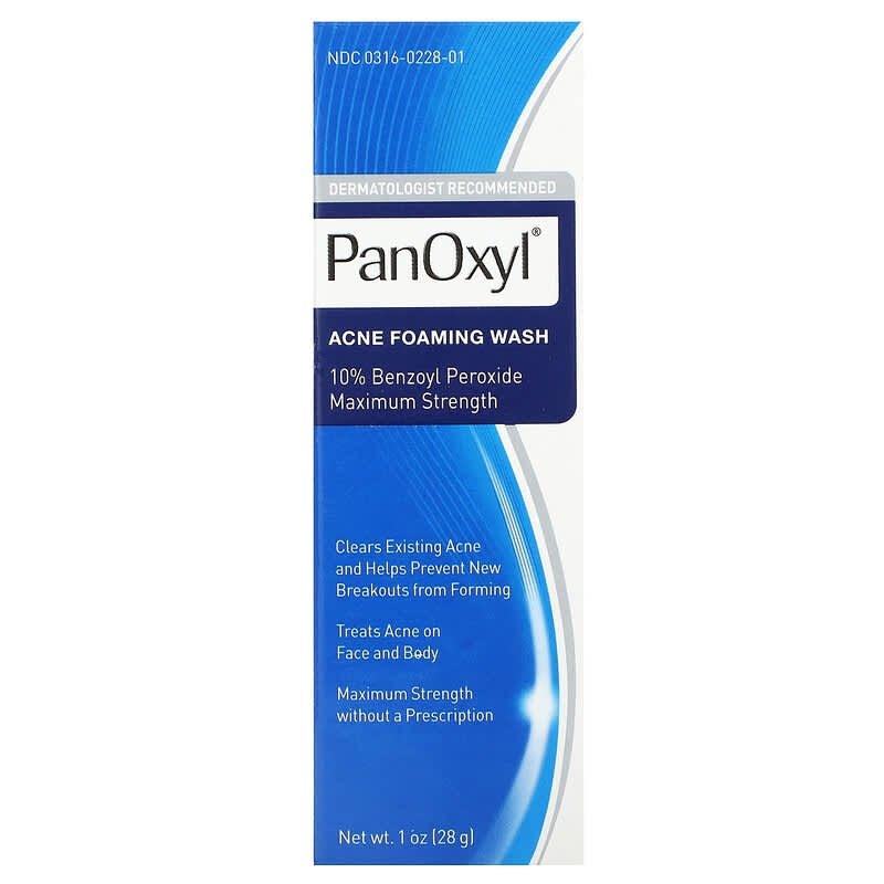 PanOxyl, Acne Foaming Wash, Maximum Strength, 1 oz (28 g) - USA Beauty Imports Online