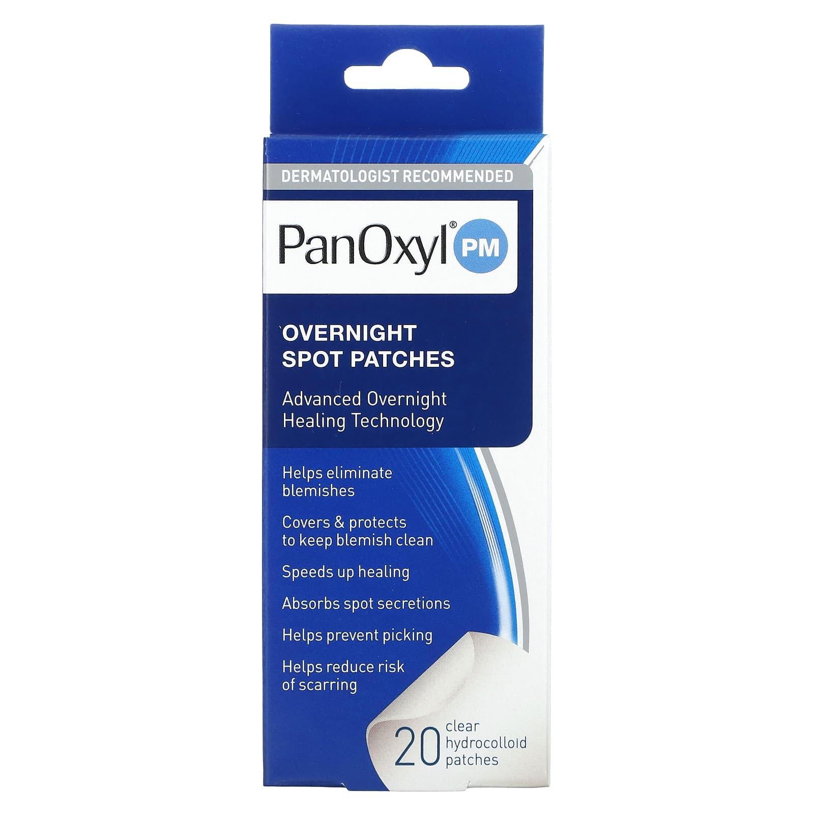 PanOxyl, PM, Overnight Spot Patches , 20 Clear Hydrocolloid Patches - USA Beauty Imports Online