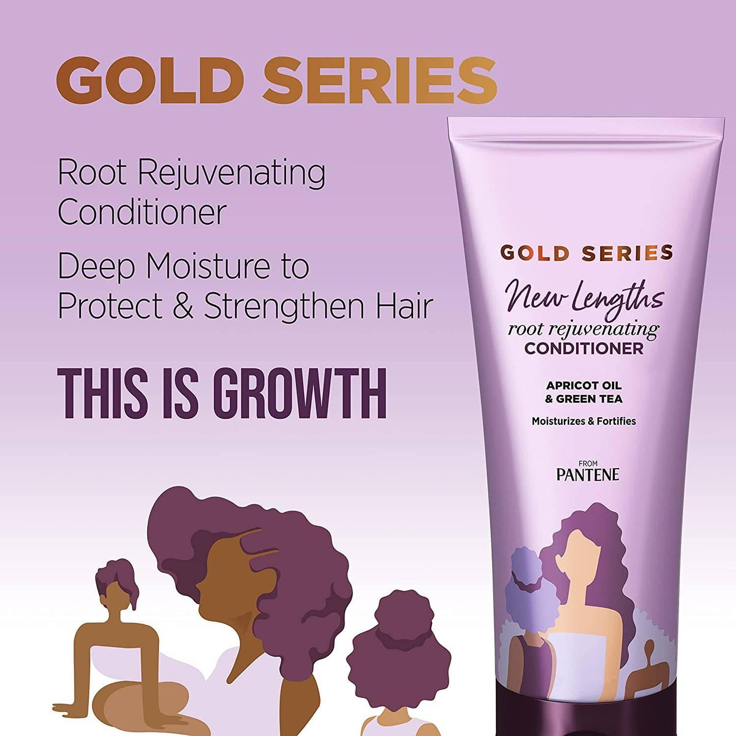 Pantene Gold Series Root Rejuvenating Conditioner with Apricot Oil & Green Tea11.1 Fl Oz - African Beauty Online