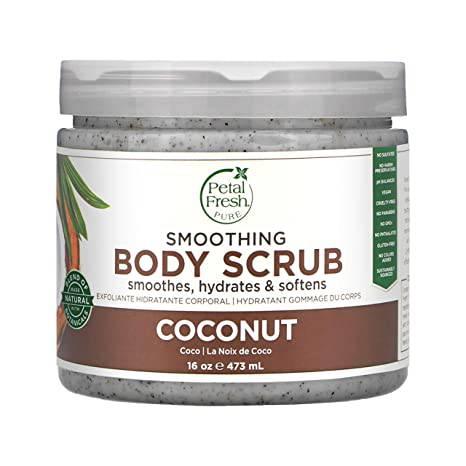 Petal Fresh Pure Coconut Smooting Body Scrub, 16oz - African Beauty Online