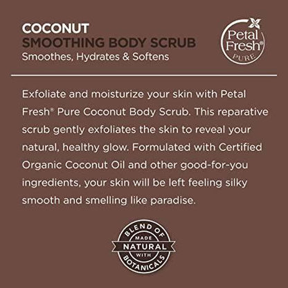 Petal Fresh Pure Coconut Smooting Body Scrub, 16oz - African Beauty Online