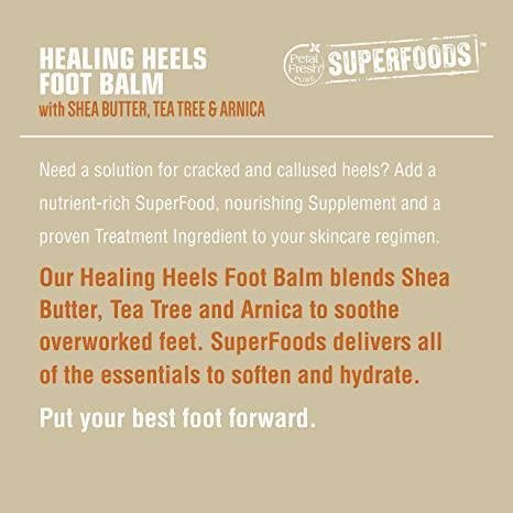 Petal Fresh Super Foods Healing Heels Shea Butter, Tea Tree, Arnica Softening Foot Balm, 7oz - African Beauty Online