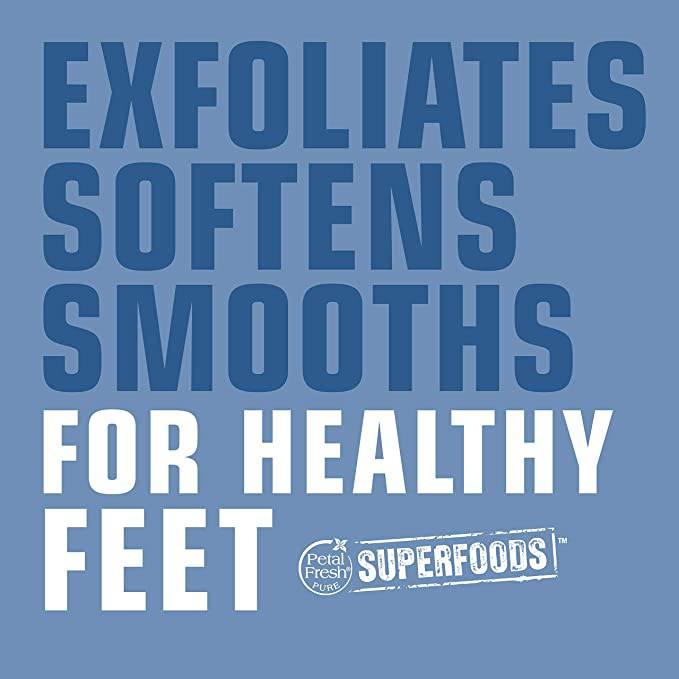 Petal Fresh Super Foods Smoothing Soles Charcoal, Tea Tree, Walnut Detoxifying Foot Scrub, 7oz - African Beauty Online