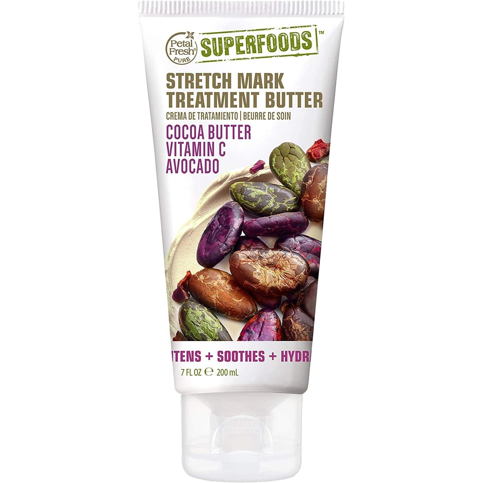 Petal Fresh Super Foods Stretch Out Cocoa Butter, Vitamin E, Avocado Stretch Mark Treatment Butter, 7oz - African Beauty Online