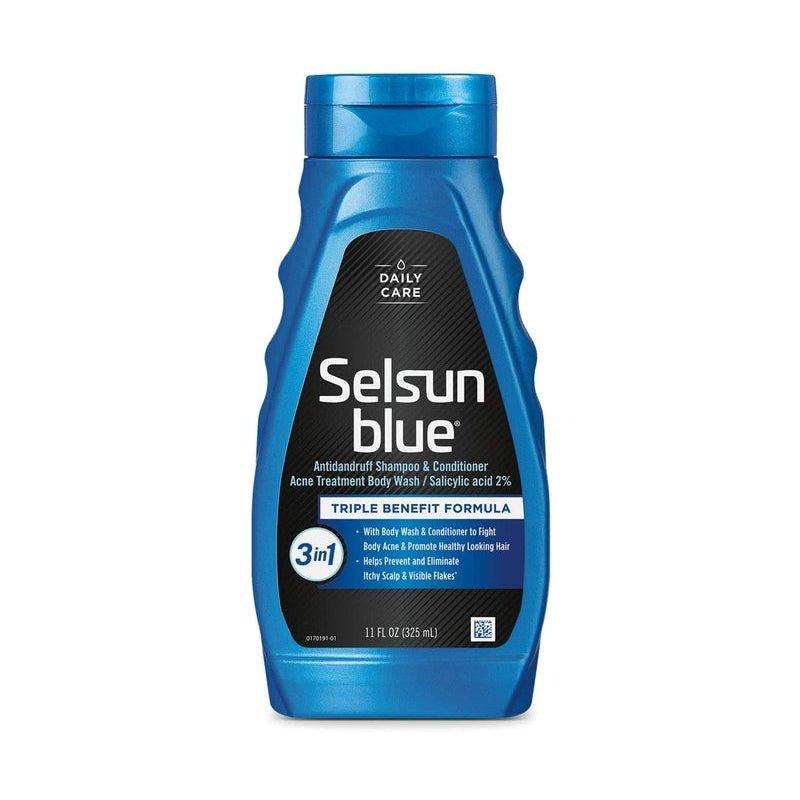 Selsun-Blue-Active-3-In-1-Dandruff-Shampoo-11-Ounce-Pack-Of-1 - African Beauty Online