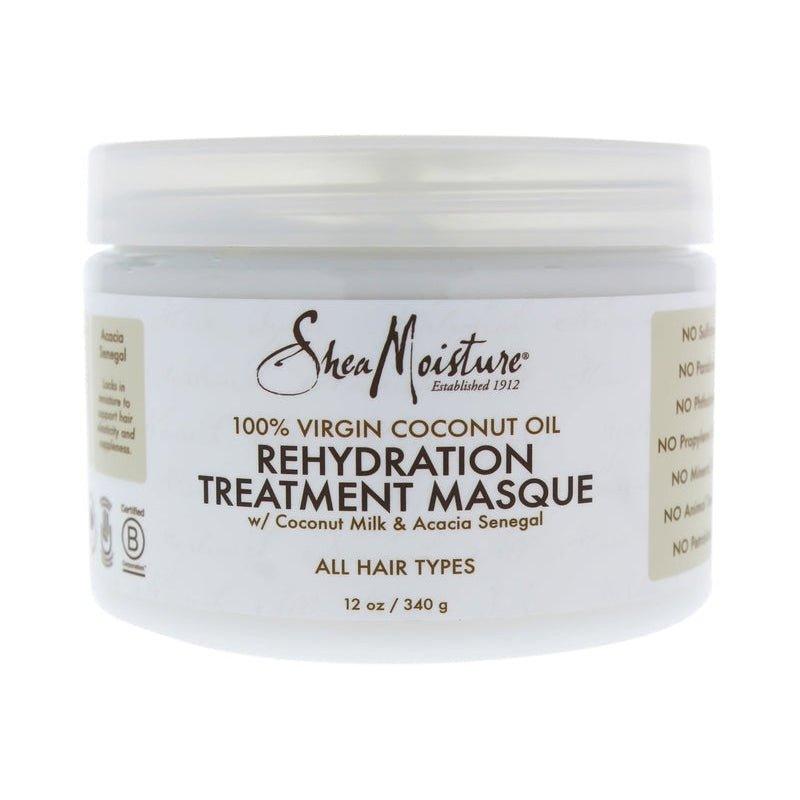 Shea-Moisture-100-Virgin-Coconut-Oil-Rehydration-Treatment-Masque-12Oz - African Beauty Online