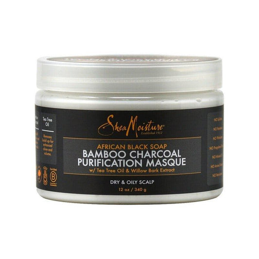 Shea-Moisture-African-Black-Soap-Bamboo-Charcoal-Purification-Masque-12Oz - African Beauty Online