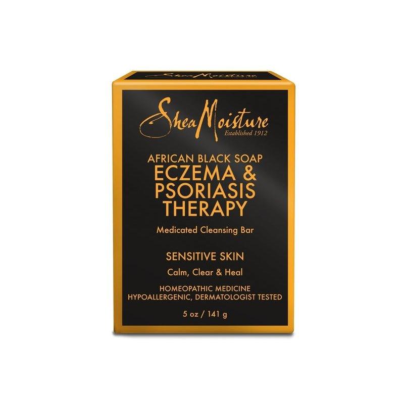 Shea-Moisture-African-Black-Soap-Eczema-Psoriasis-Therapy-Medicated-Cleansing-Bar-5Oz - African Beauty Online