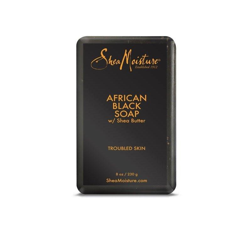 Shea-Moisture-African-Black-Soap-With-Shea-Butter-Troubled-Skin-8Oz - African Beauty Online