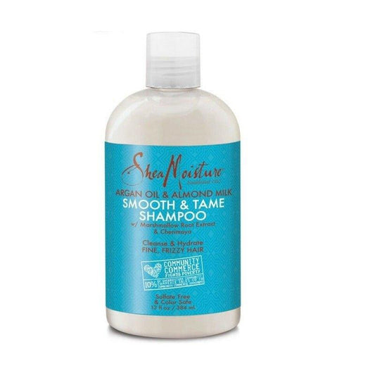 Shea-Moisture-Argan-Oil-Almond-Milk-Smooth-Tame-Shampoo-13Oz - African Beauty Online