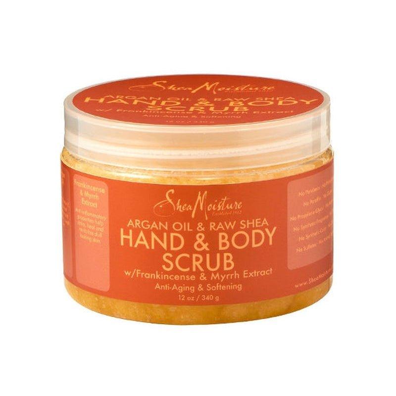 Shea-Moisture-Argan-Oil-Raw-Shea-Butter-Hand-Body-Scrub-12Oz - African Beauty Online