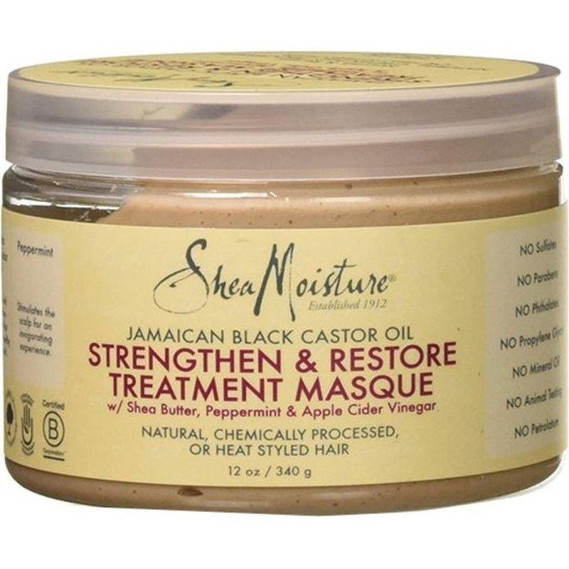 Shea-Moisture-Jamaican-Black-Castor-Oil-Strengthen-Restore-Treatment-Masque-12Oz - African Beauty Online