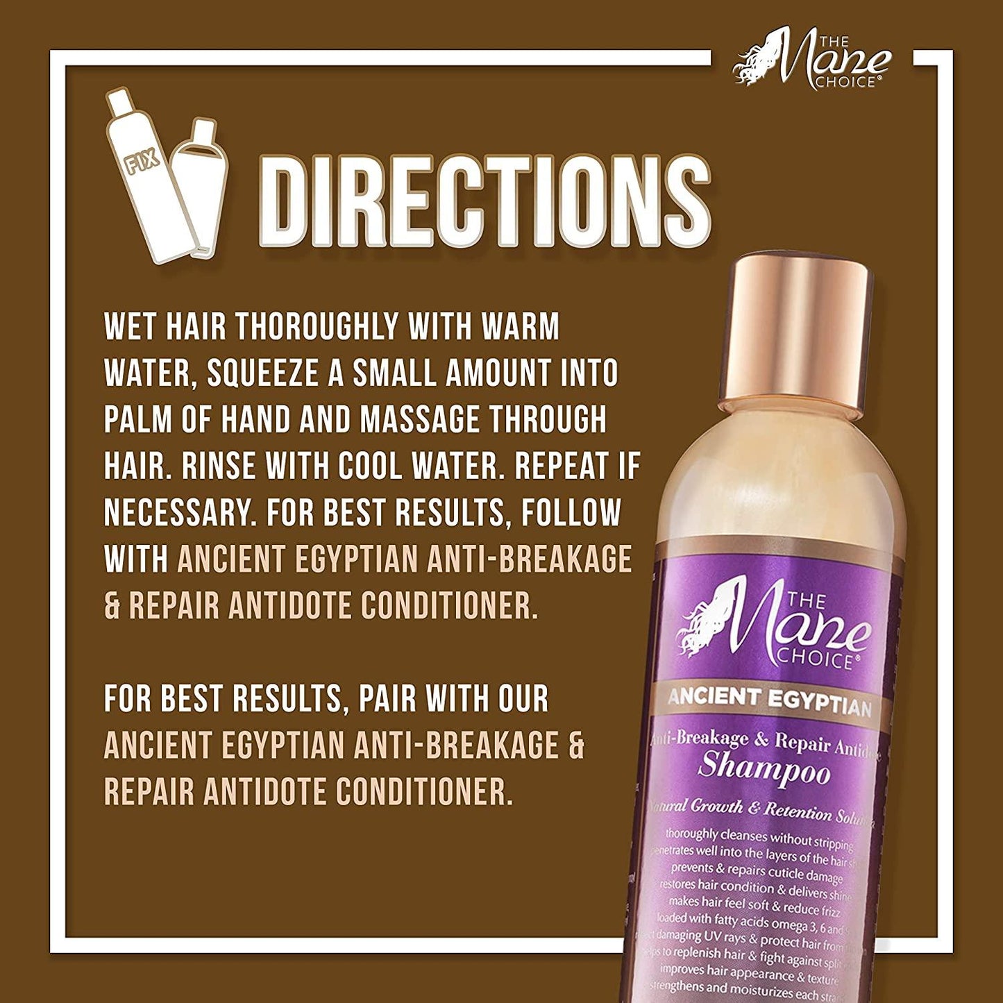 THE MANE CHOICE Ancient Egyptian Anti-Breakage & Repair Antidote Shampoo8 Ounces 236 Ml - African Beauty Online