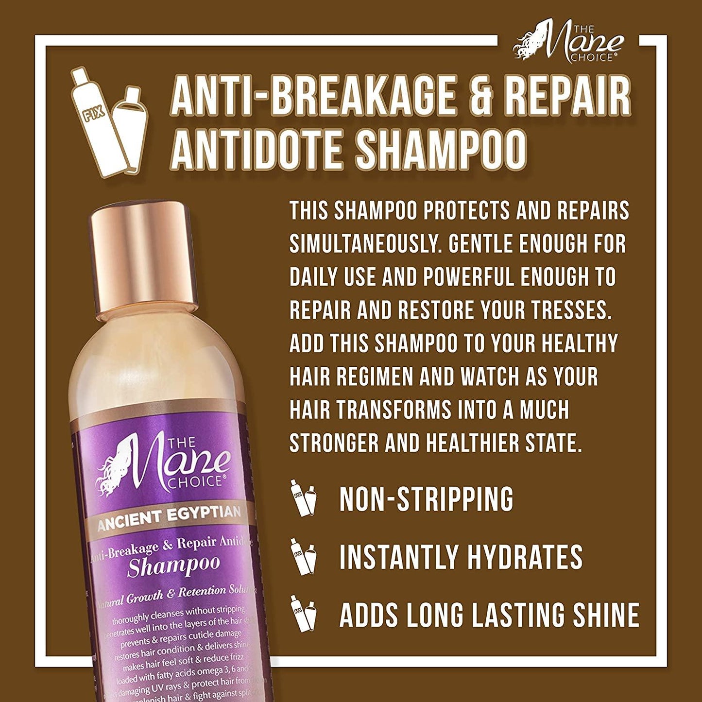 THE MANE CHOICE Ancient Egyptian Anti-Breakage & Repair Antidote Shampoo8 Ounces 236 Ml - African Beauty Online