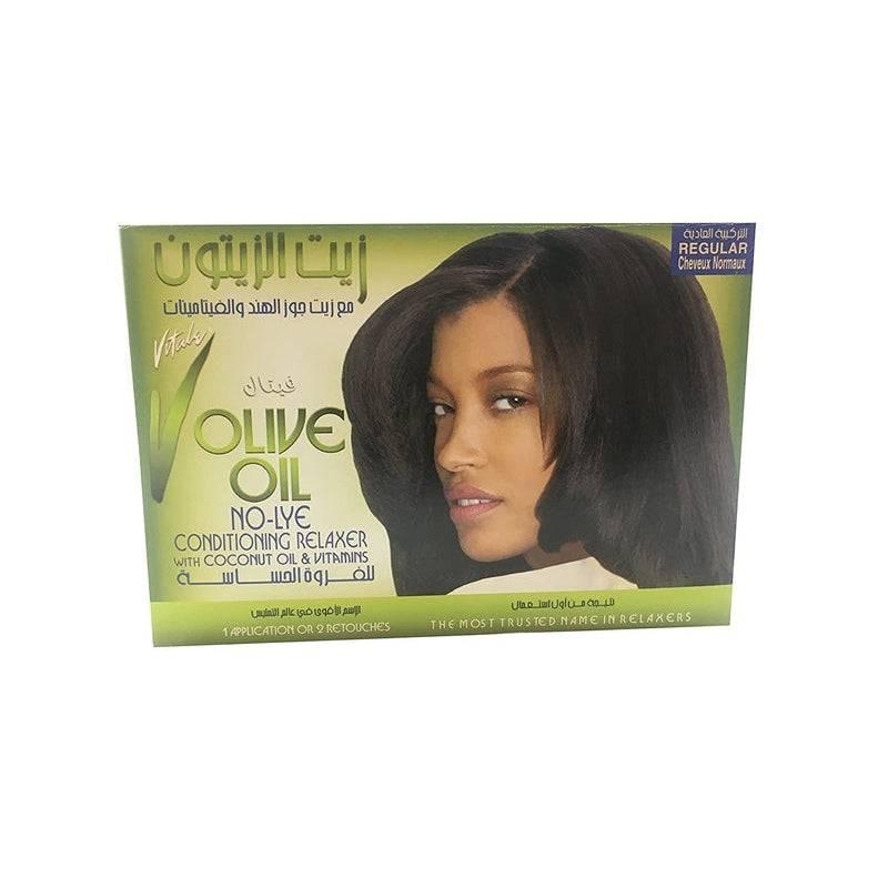 Vitale-Olive-Oil-No-Lye-Conditioning-Relaxer-With-Coconut-Oil-Vitamins-1-Application-Regular - African Beauty Online