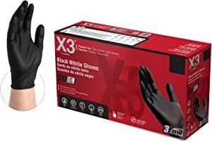 X3-Black-Nitrile-Gloves-Small-100Pcs - African Beauty Online